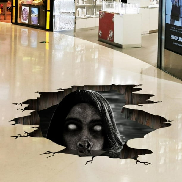 Halloween 3D Mural Horrific Floor Wall Sticker Room Decor Removable Decal Terror Halloween 3D Mural Horrific Floor Wall Sticker Room Decor Removable Decal Terror